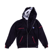FTW Moon Rocks Zip Up Hoodie. Cut & Sewn, premium cotton. Side arm pocket. 2 stealth pockets. Removable storage bag (smell proof). Zippers on both sleeves. Chenille embroidered panda head, rubber PVC patch, and embroidery on back. 2 woven brand labels. This will be your go to hoodie for the fall/winter!