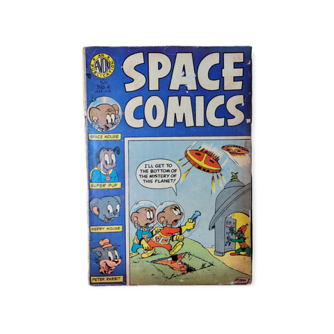 SPACE COMICS #4 Frank Carin FIRST ISSUE (1954) RARE/HARD TO FIND