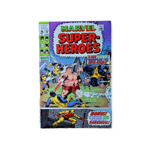 Marvel Super-Heroes #22 Daredevil & X-Men Appearances (1969)