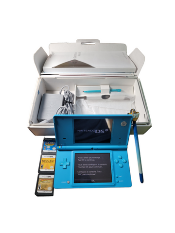 Nintendo DSi Light Blue Handheld Console Game System (Light Use, In Box)